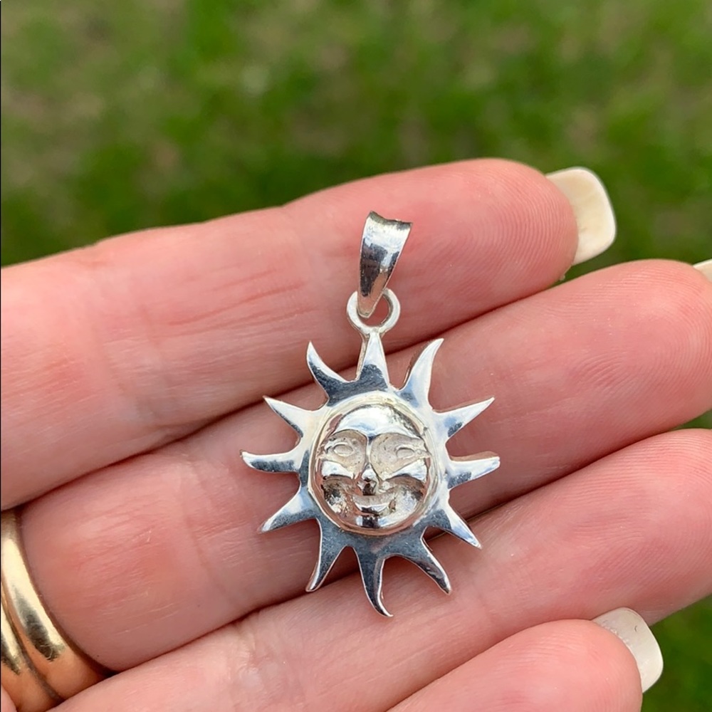 Sterling Silver Sun 🌞 Pendant